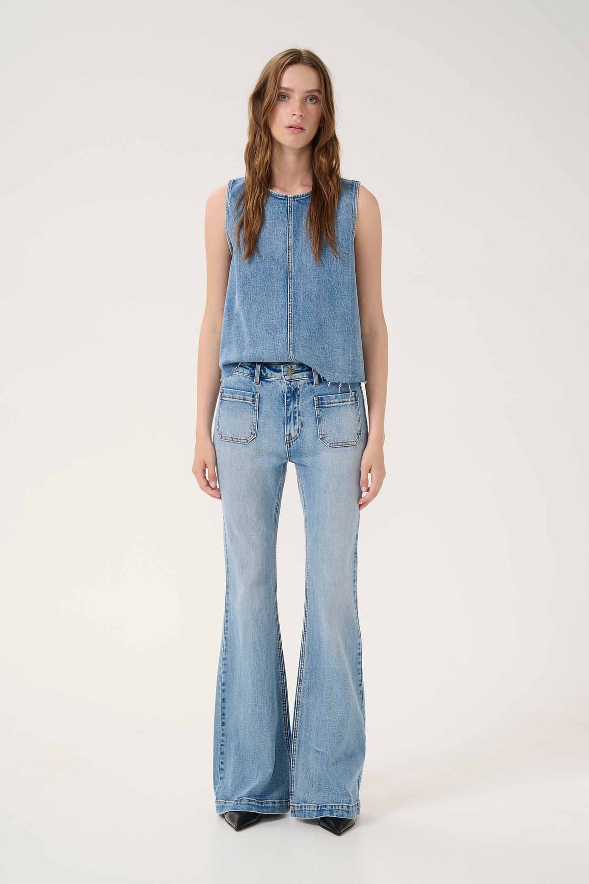 DangoMW 144 High X-Wide Bootcut Light Blue Retro Wash - 10705059