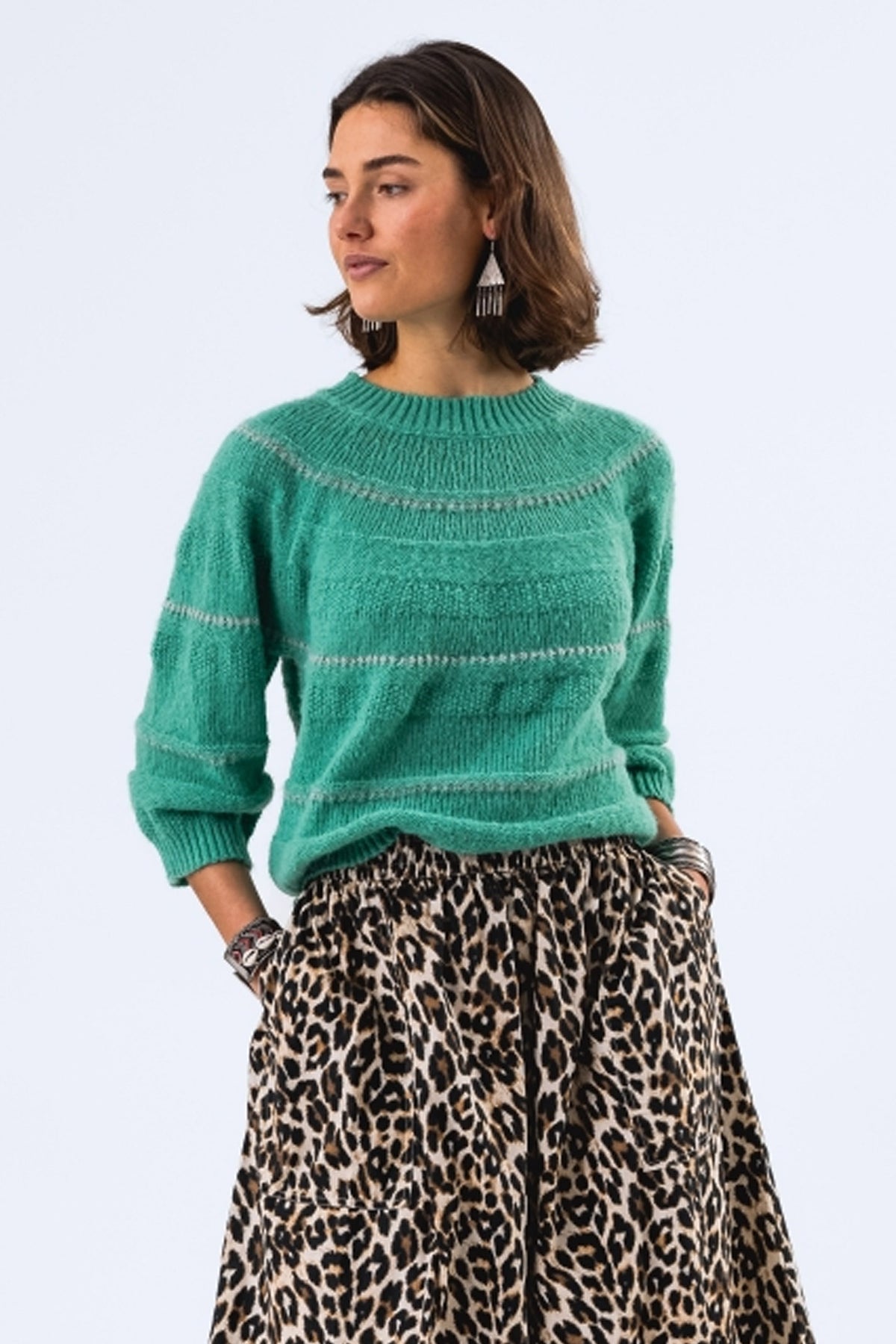 BjorkLL Jumper Knit 3/4 91 Neon Grön