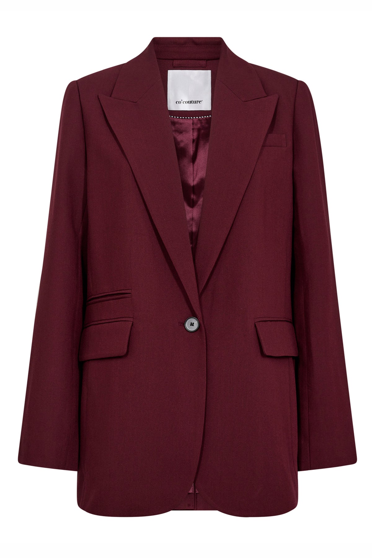 KyleCC Single Oversize Blazer 186-Burgundy - 30297