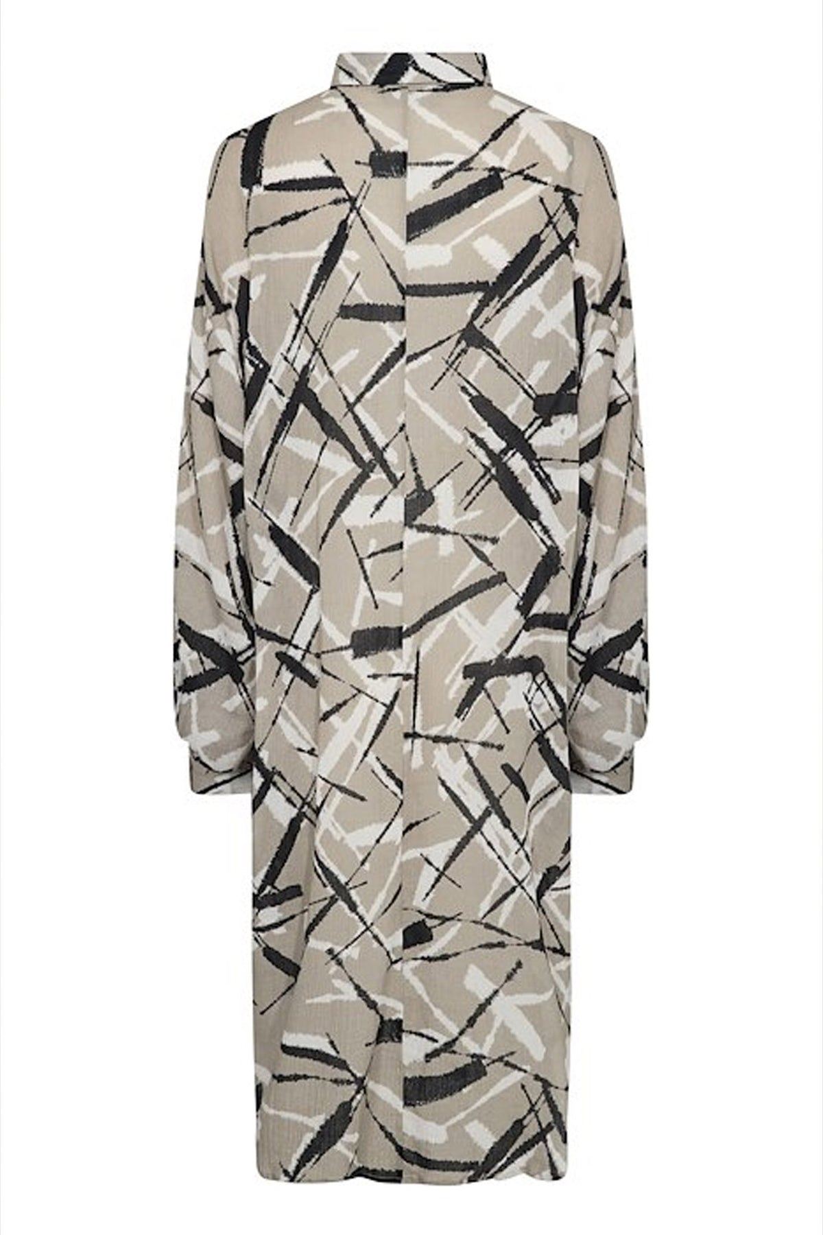 KAmanilla Skjortklänning Feather Gray/Black Graphic - 10509623