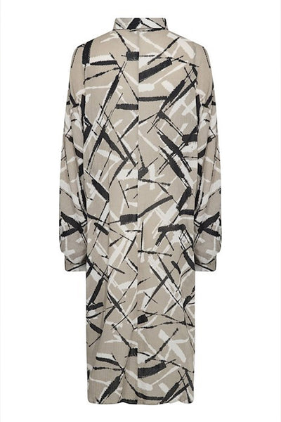 KAmanilla Skjortklänning Feather Gray/Black Graphic - 10509623 Thumbnail