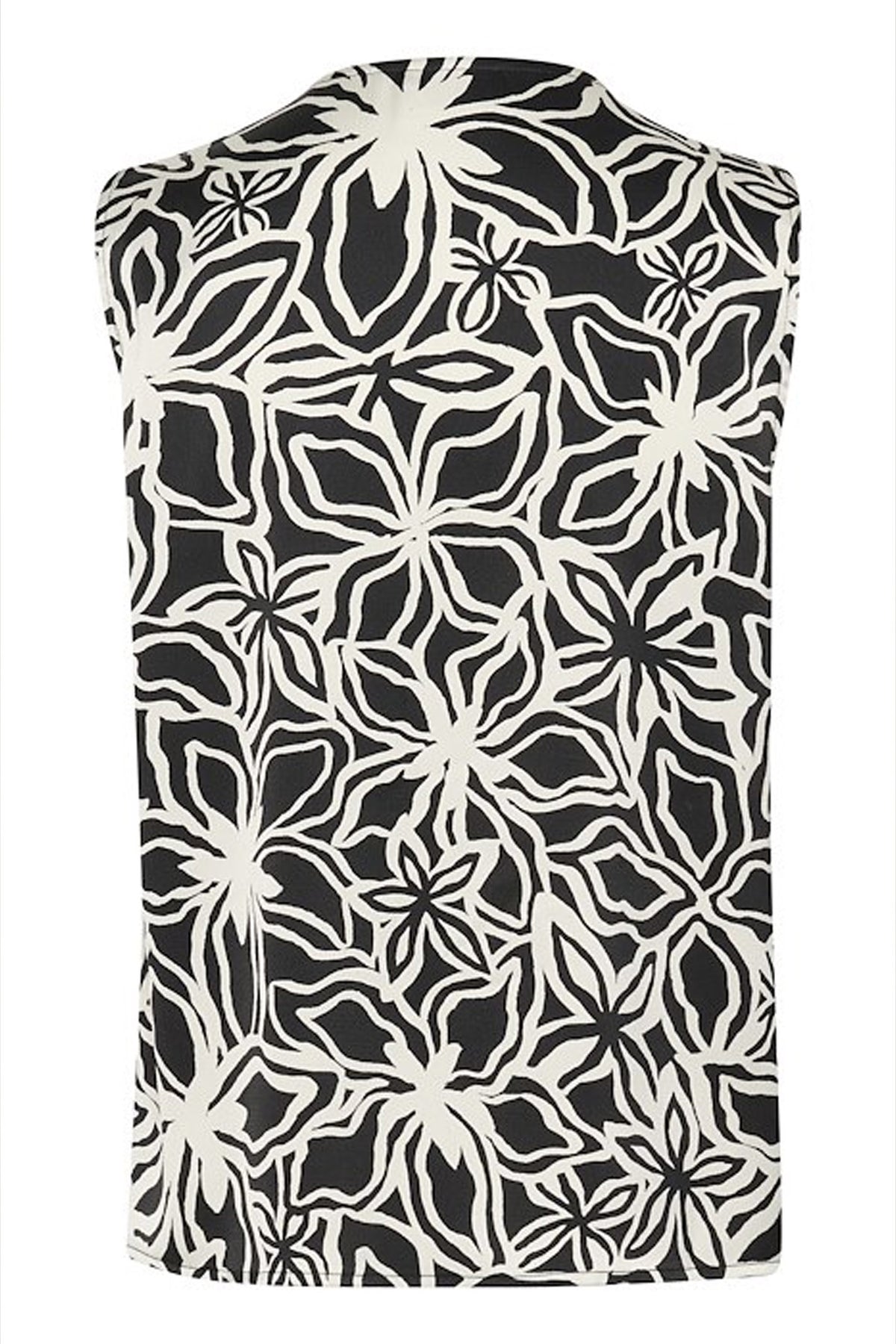 KAvera Blus Svart / Ljusbeige Blomma - 10509630