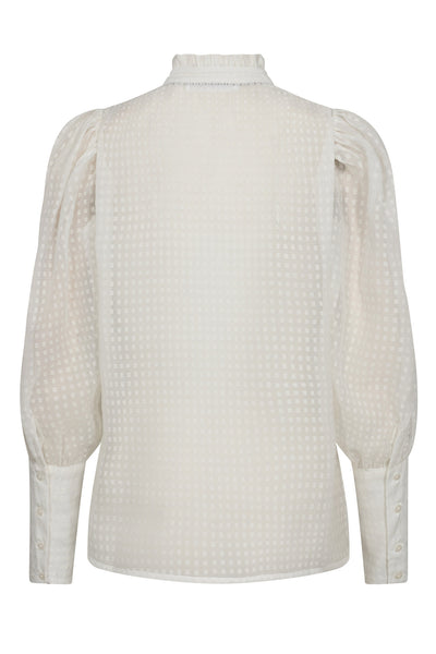 OrionCC Organza Puff Shirt 4000-Vit - 35654 Thumbnail