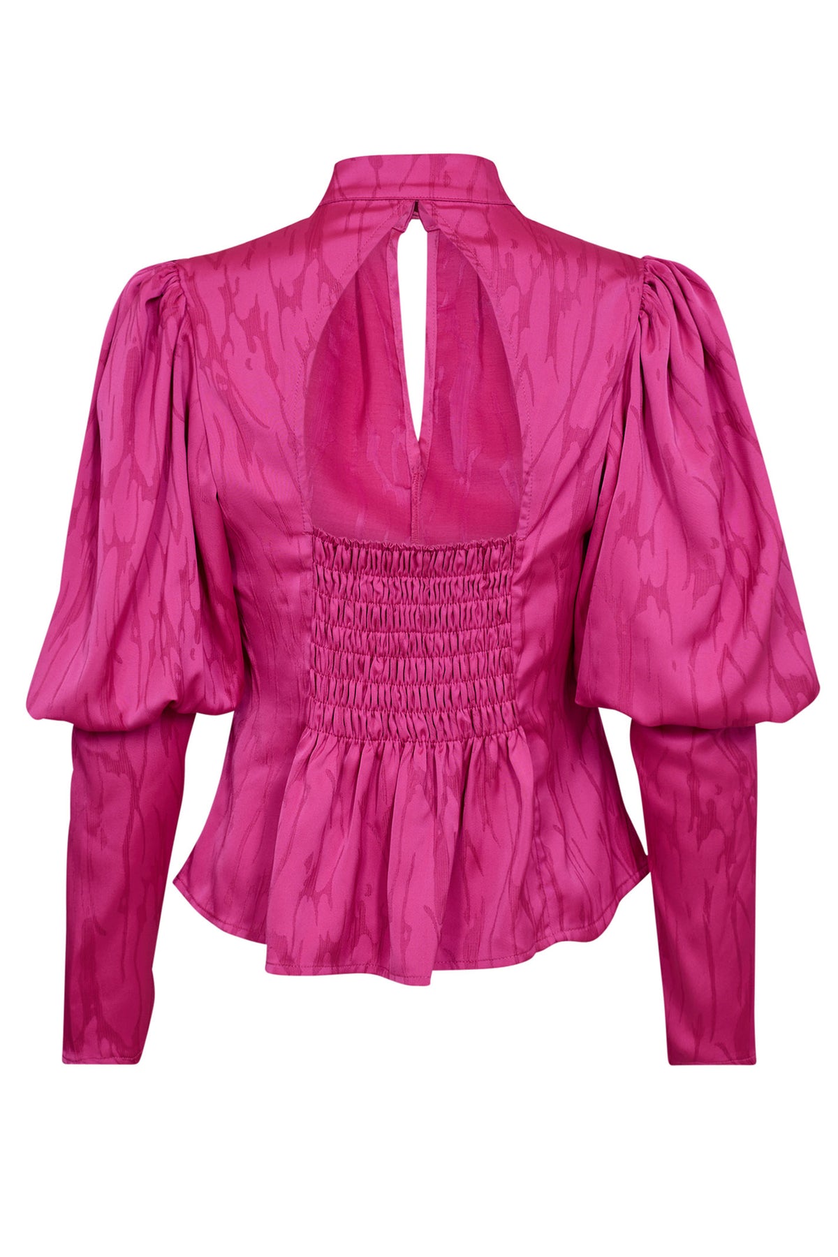 SiriCC Open Back Blouse 185-Flash Pink - 35697