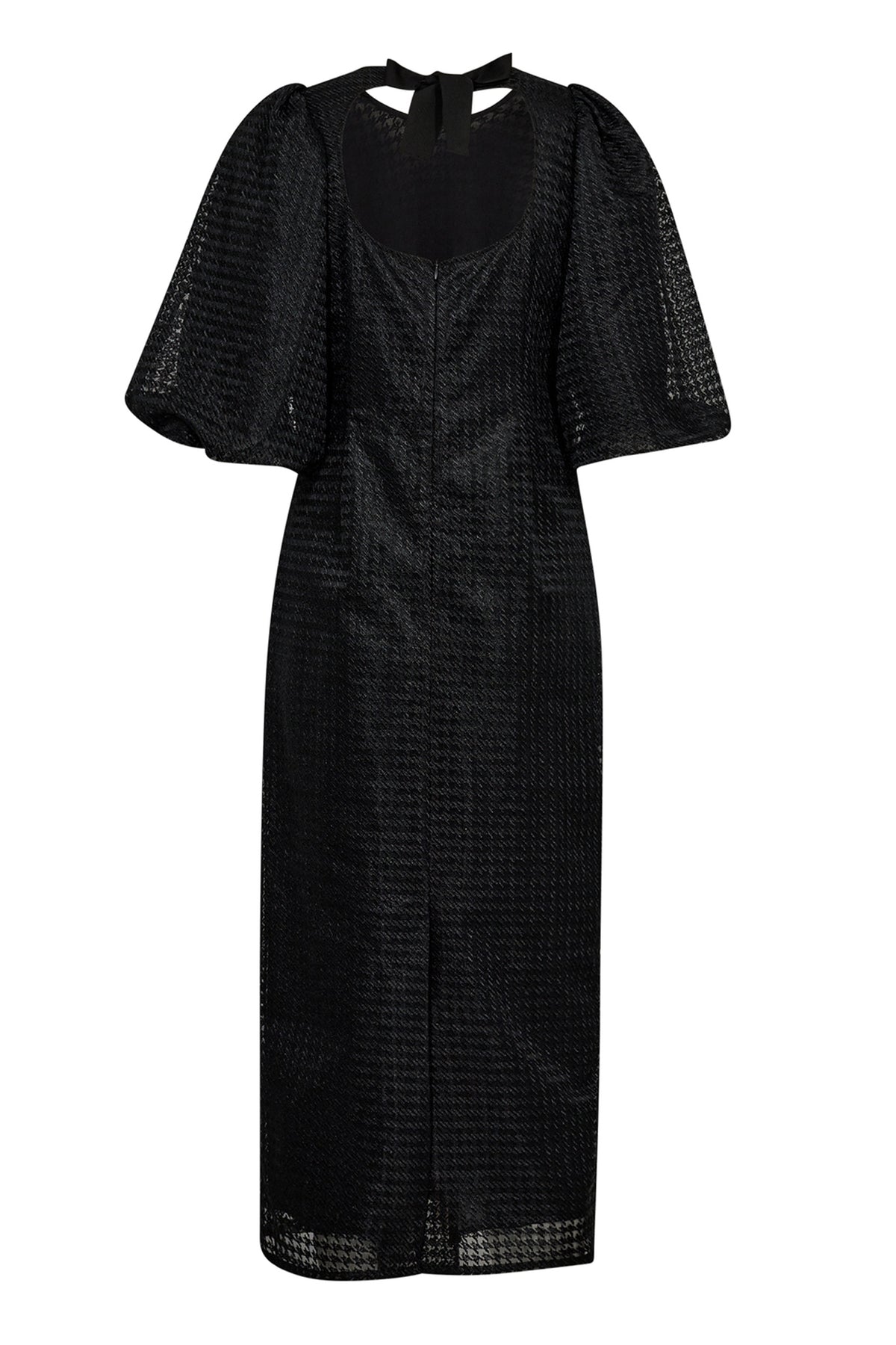 LucyCC Bow Puff Dress 96-Black - 36408