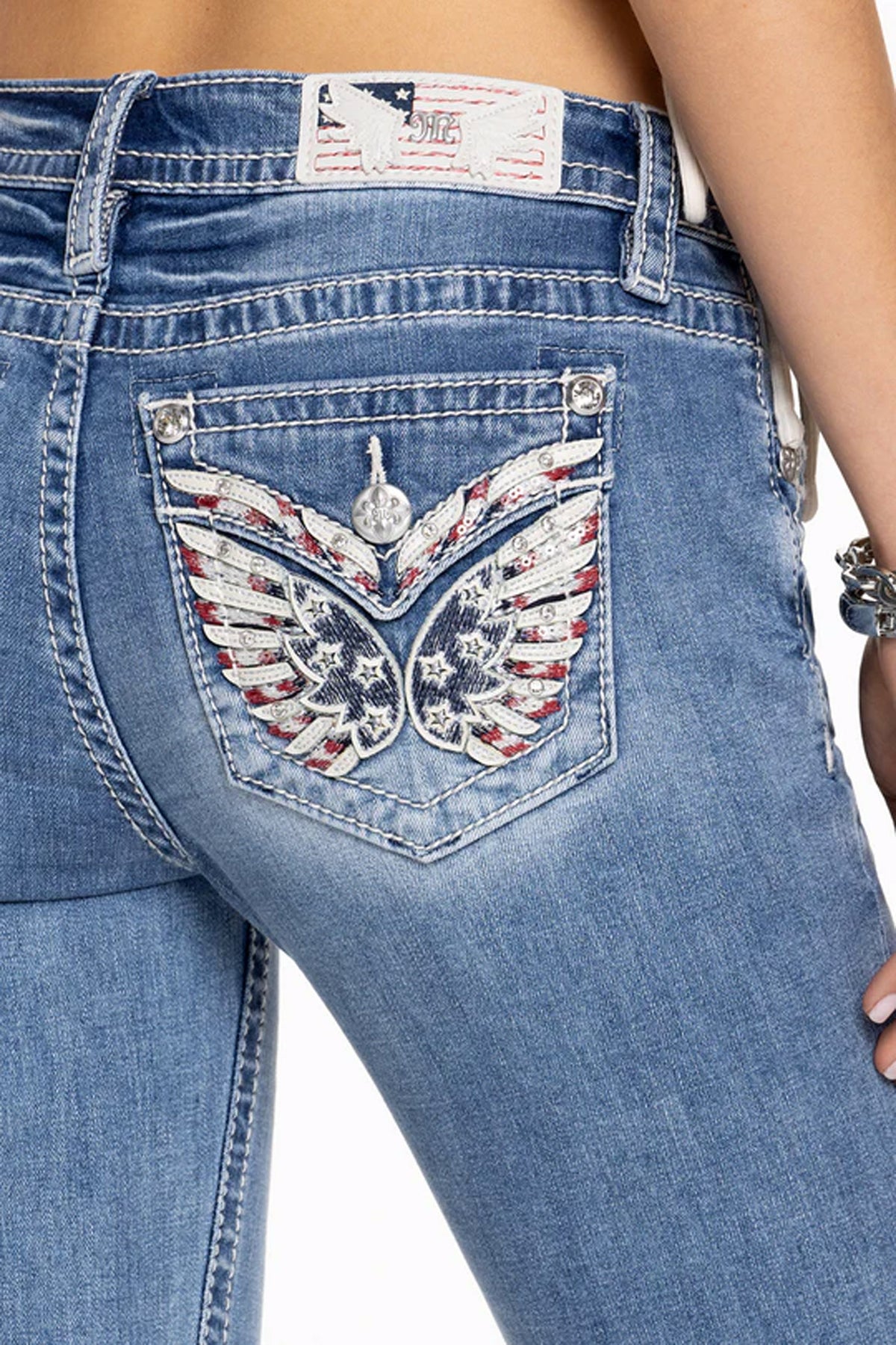 Rise Boot Denim ljusblå - M5082B