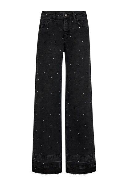 MMDara Studs Jeans Mörkgrå Denim - 172480 Thumbnail