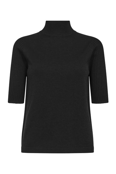 MMRelena Turtleneck SS Knit Black - 173100 Thumbnail
