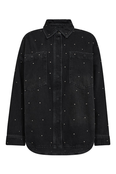 MMEmme Studs Shirt Mörkgrå Denim - 174250 Thumbnail