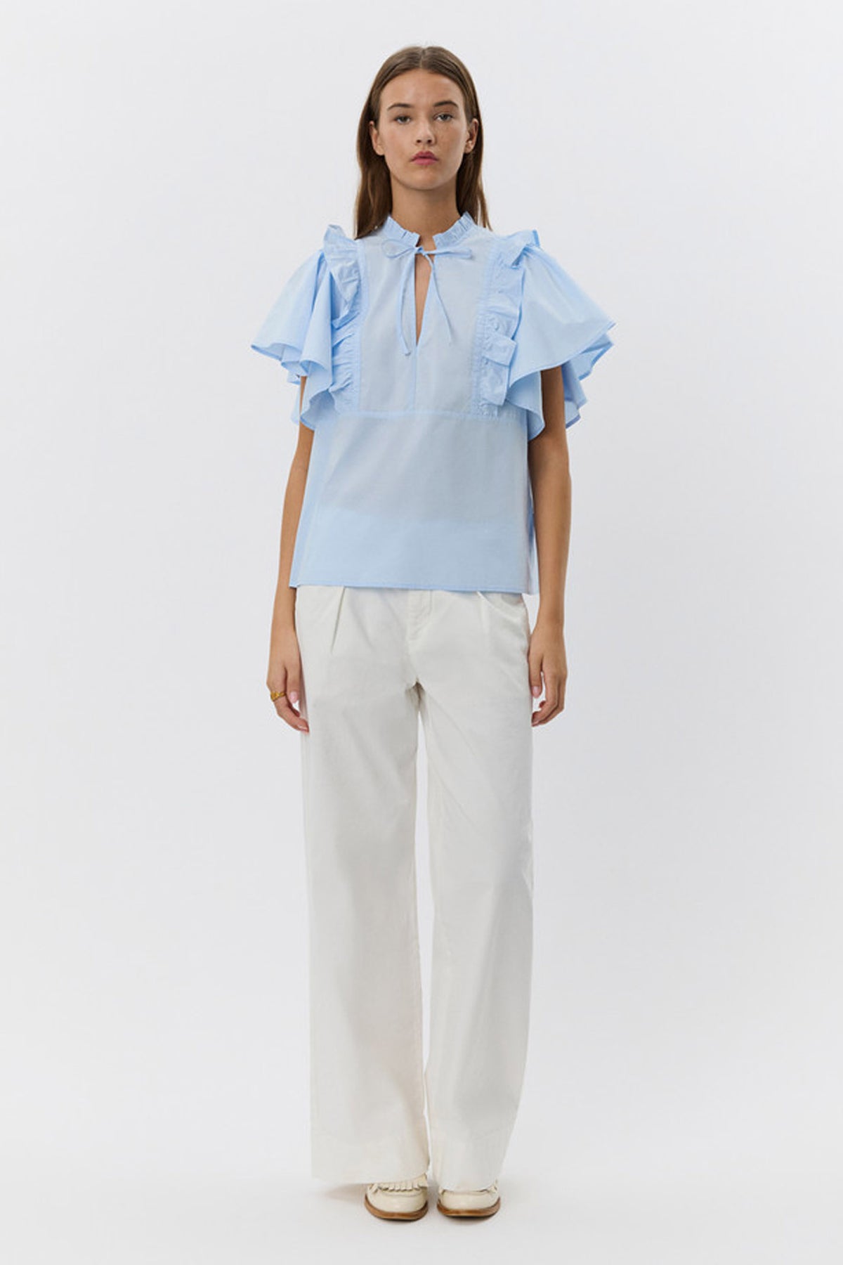 MERLYSW BLOUSE 5063 Ljusblå - S252119