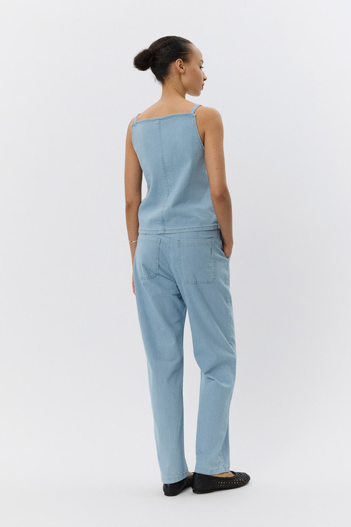 IRISHSW TROUSERS 5094 Ljusblå randig - S252118