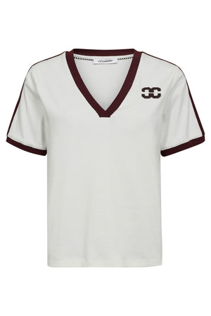 EdgeCC Stripe V-Tee 1187-OffWhite W - 33161