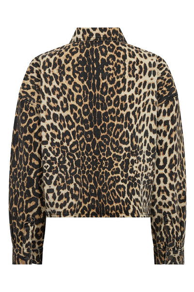 LeoCC Denim Crop Shirt 16-Khaki - 35931 Thumbnail