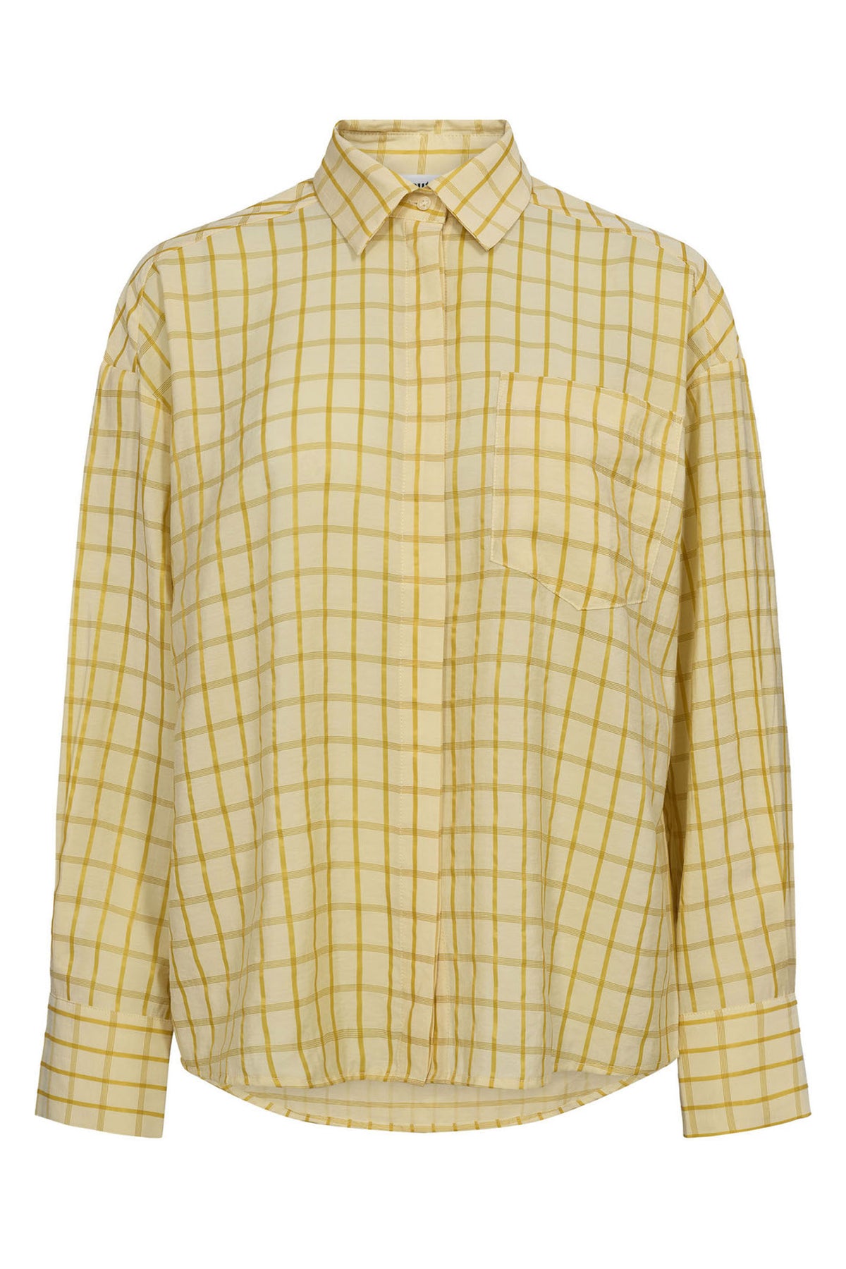 MangoCC Rutig skjorta 242-Pastellgul - 35938