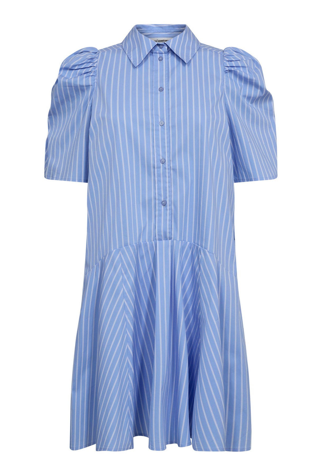 MicaCC Stripe SS Shirt Dress 23-Pale Blue - 36551