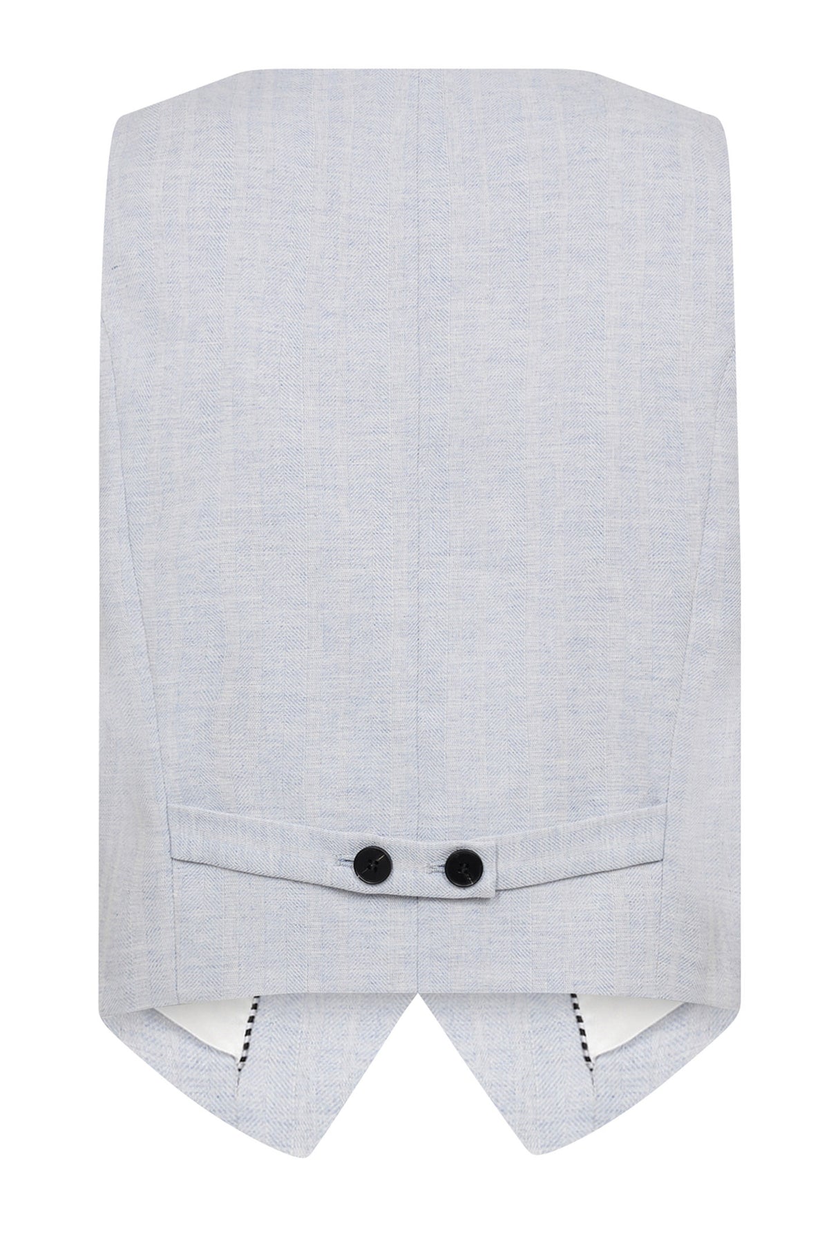 LisaCC Linen Tailor Vest 512-Ljusblå - 30306