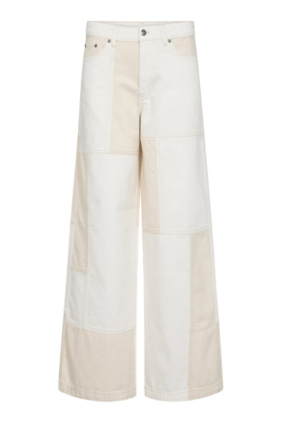 FerryCC Block Wide Jeans 199-Bone - 31523 Thumbnail