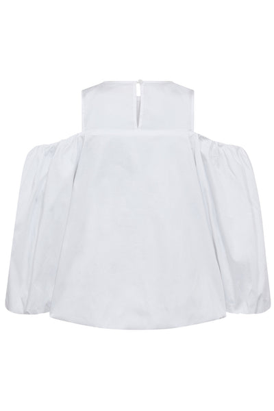 SannaCC Balloon Blouse 4000-White - 35849 Thumbnail
