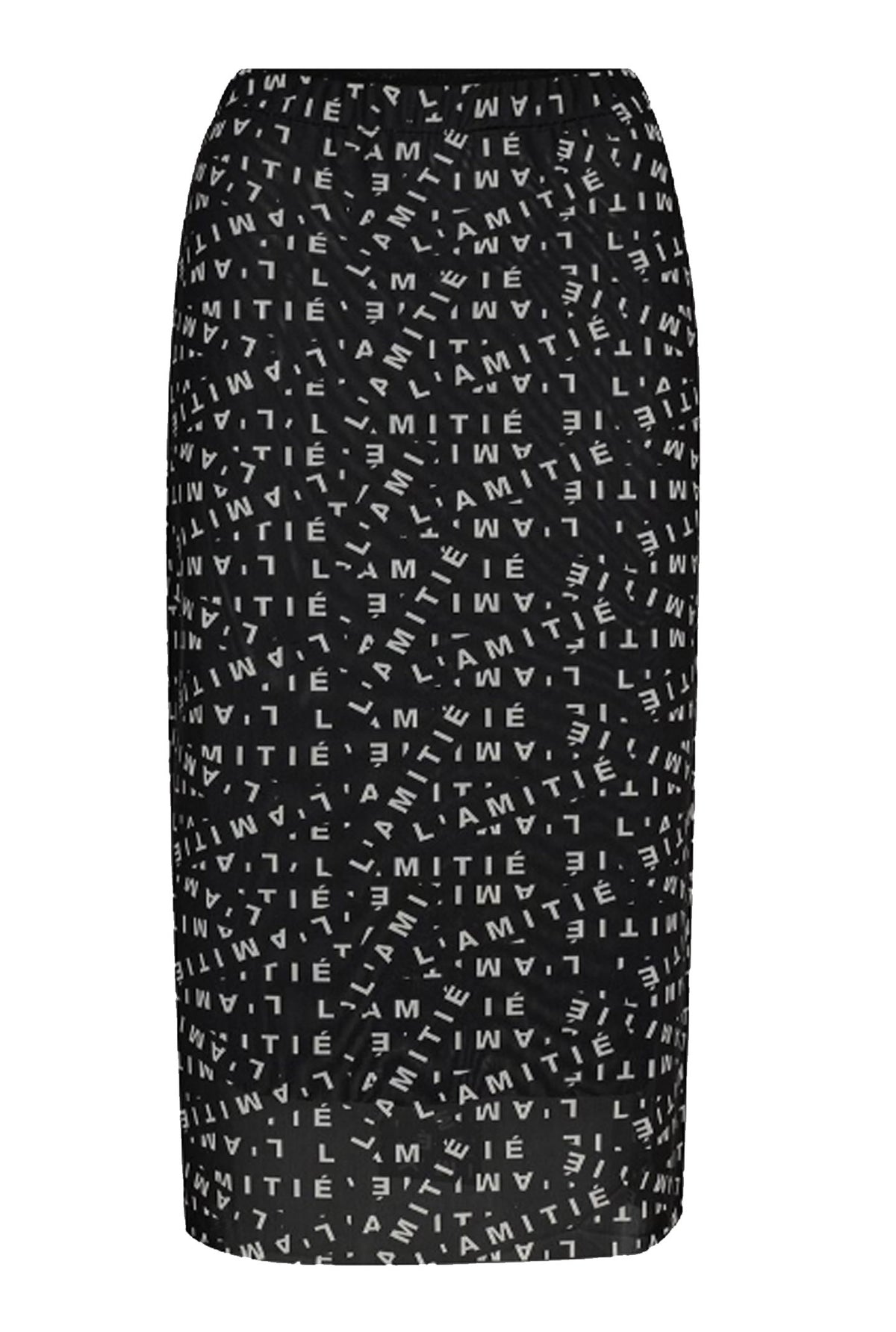 L'AMITIÉ Mesh Pencil Skirt Black - HL10077