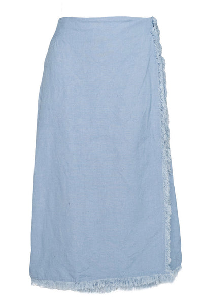 LILA Linnekjol 4003 Faded Denim - 2510150206 Thumbnail