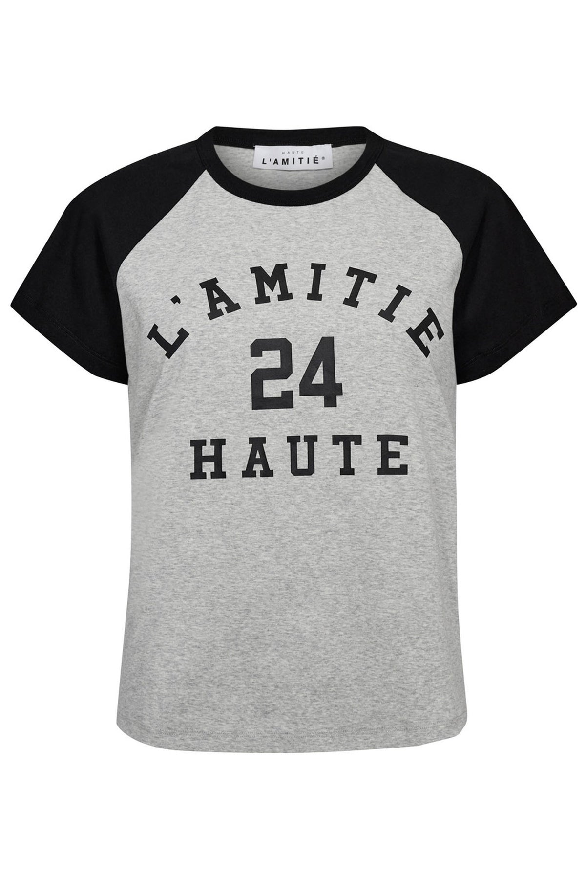 Neckline College Tee Ljusgrå