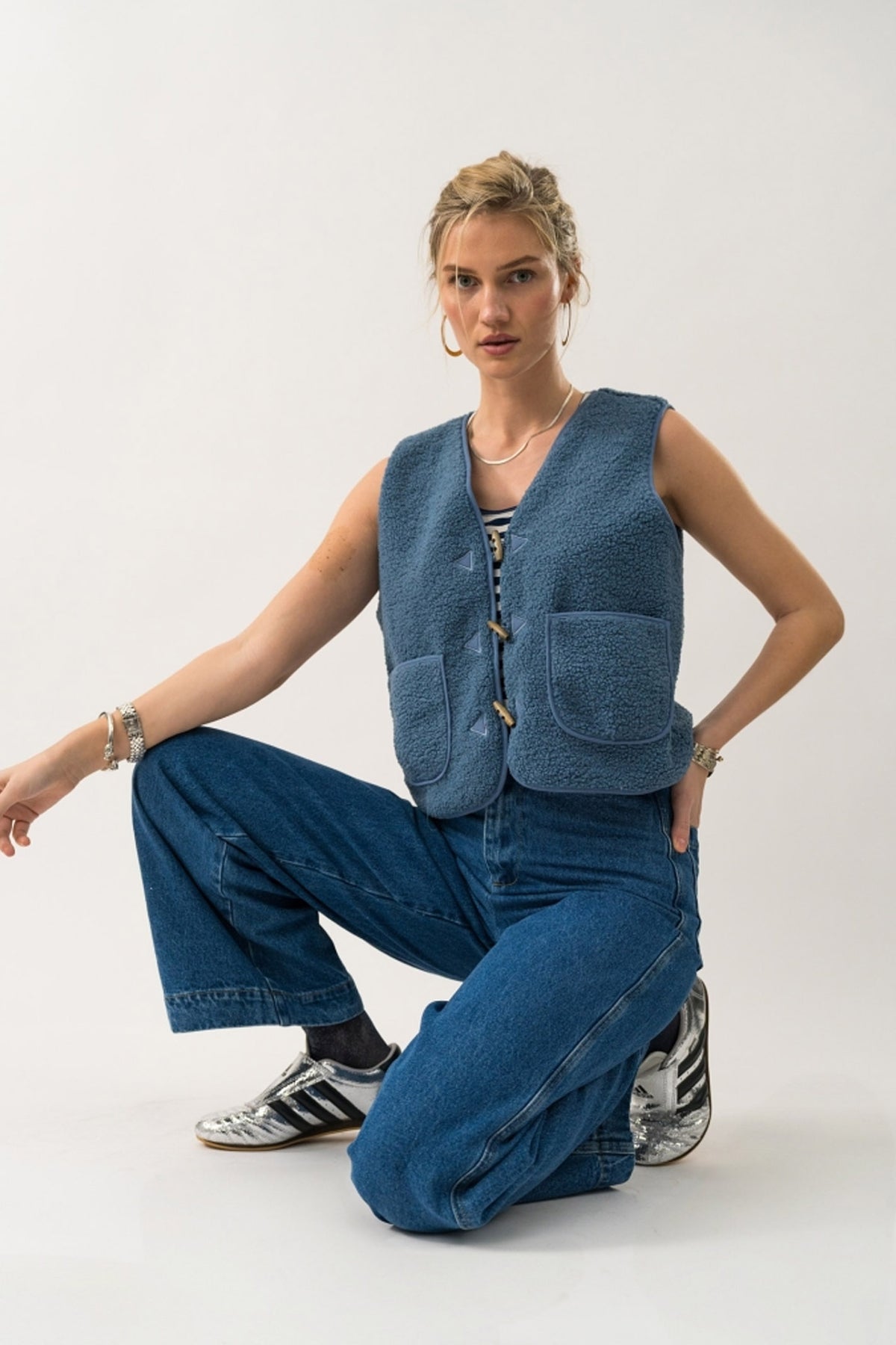 HugoLL Vest SL 29 Dusty Blue - 90019-1014