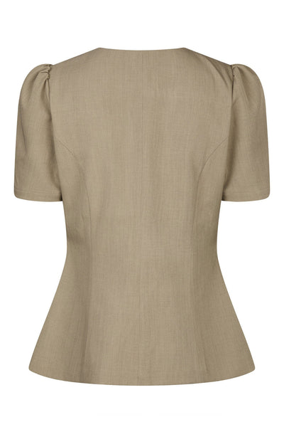165065 JULES STRUCTURE BLOUSE Mörk duvgrå - 165065 JULES STRUCTURE BLOUSE Thumbnail