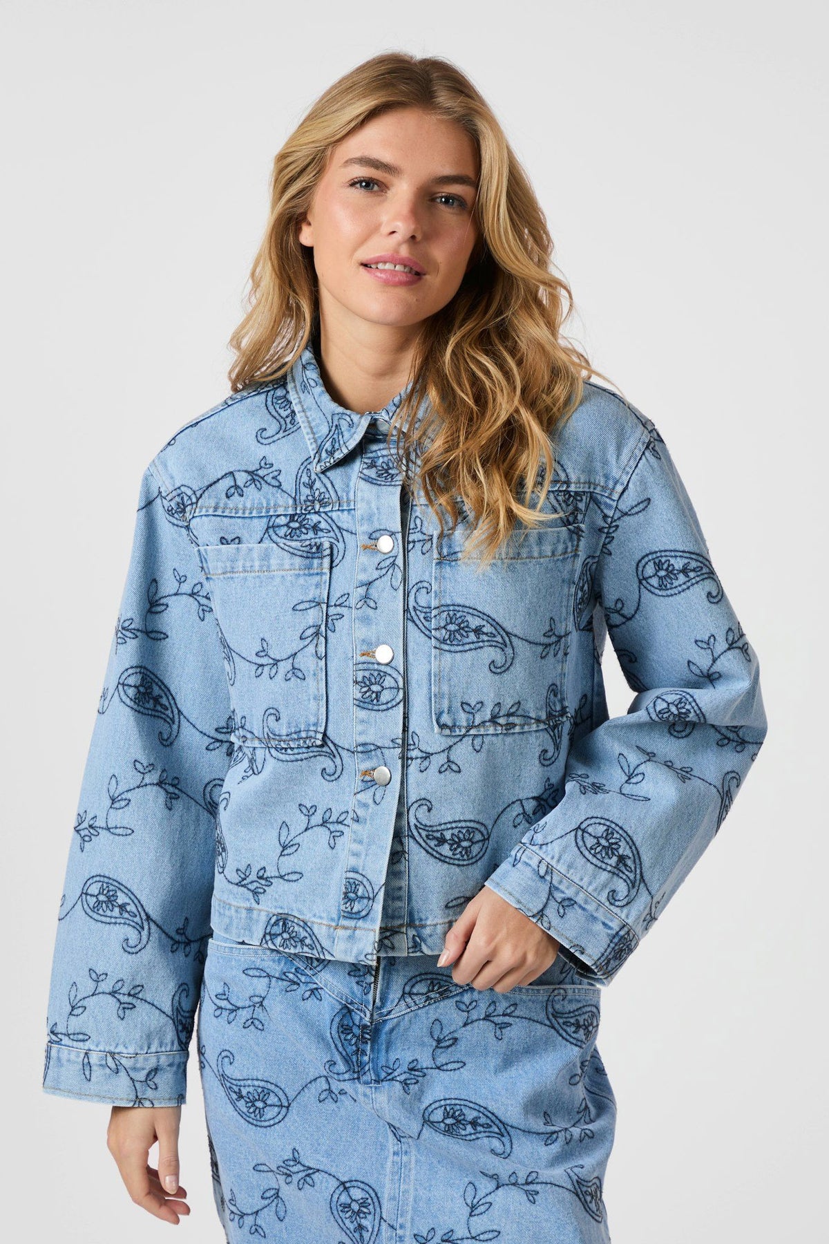 EMILIA EMBROIDERY Blå - 164790