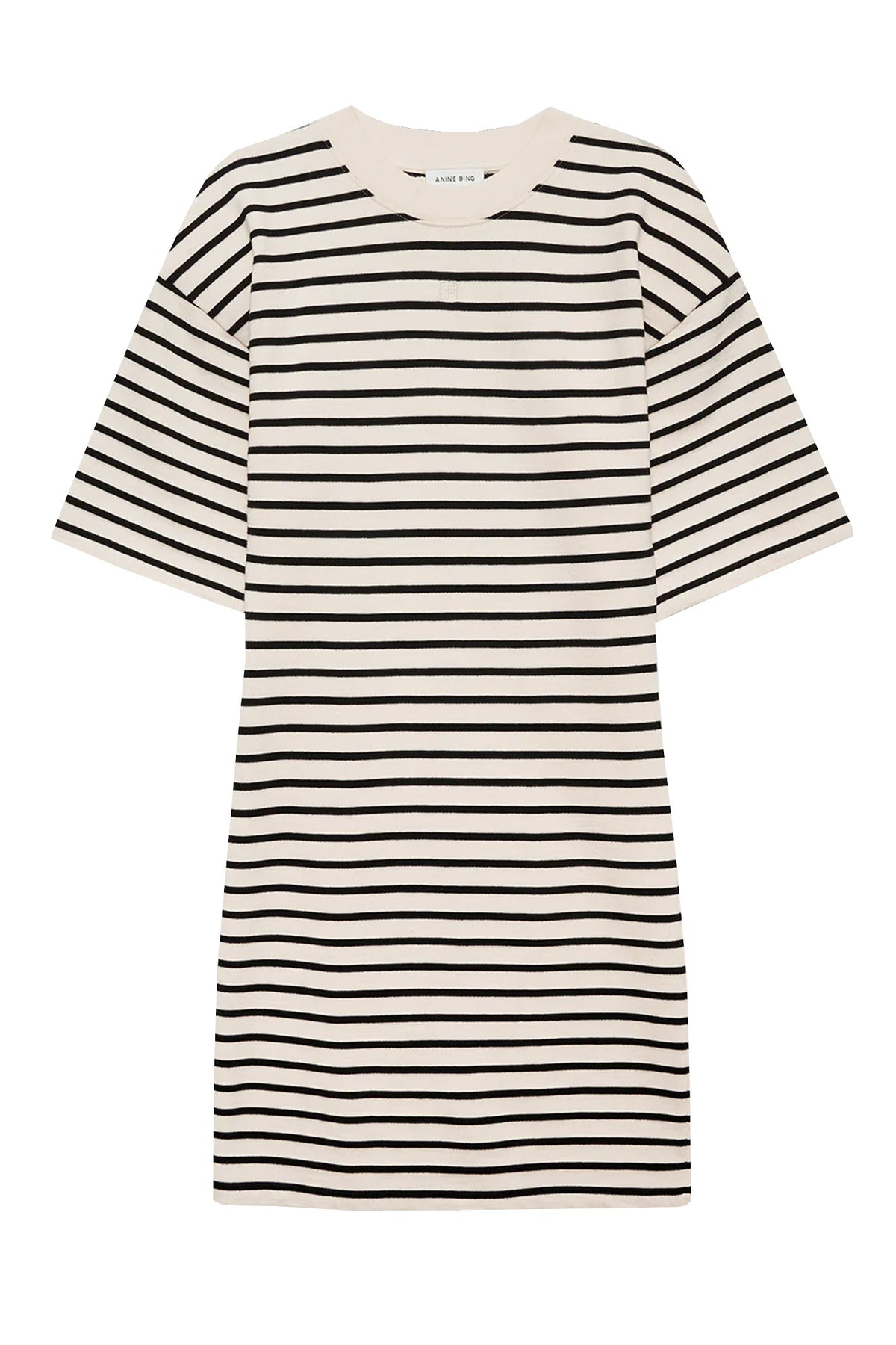 MONA FRENCH TERRY vit/svart - A-02-11055
