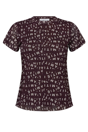 L'AMITIÉ Mesh Logo Tee Amarone - HL10127