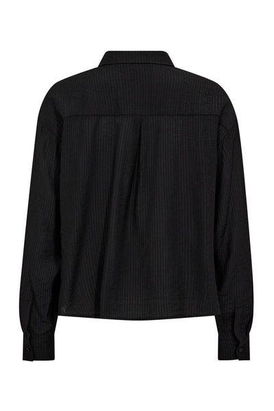 AlbieCC Frill Shirt 96-Black - 35863 Thumbnail