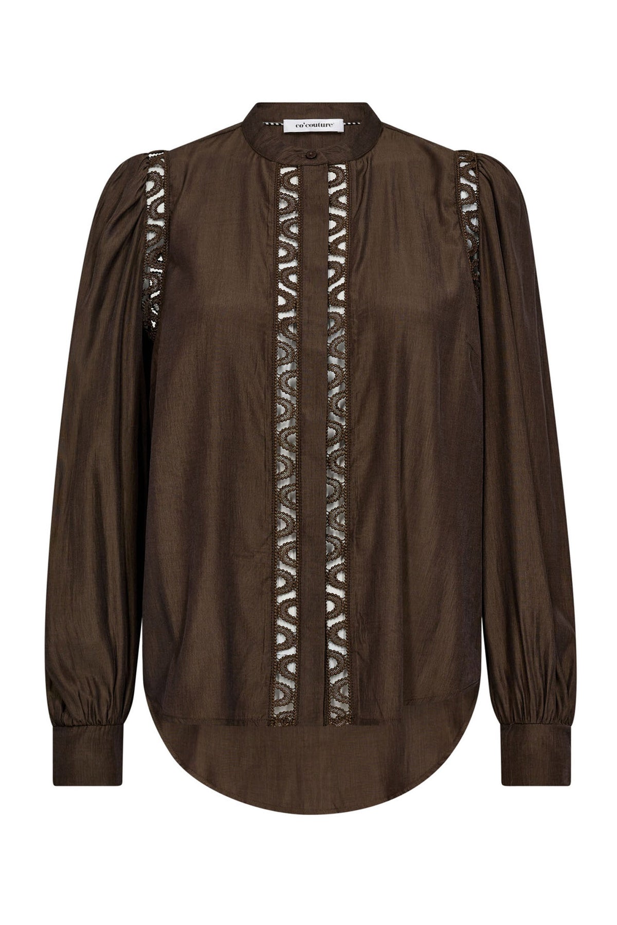 AilaCC Lace Shirt 83-Mocca - 35867