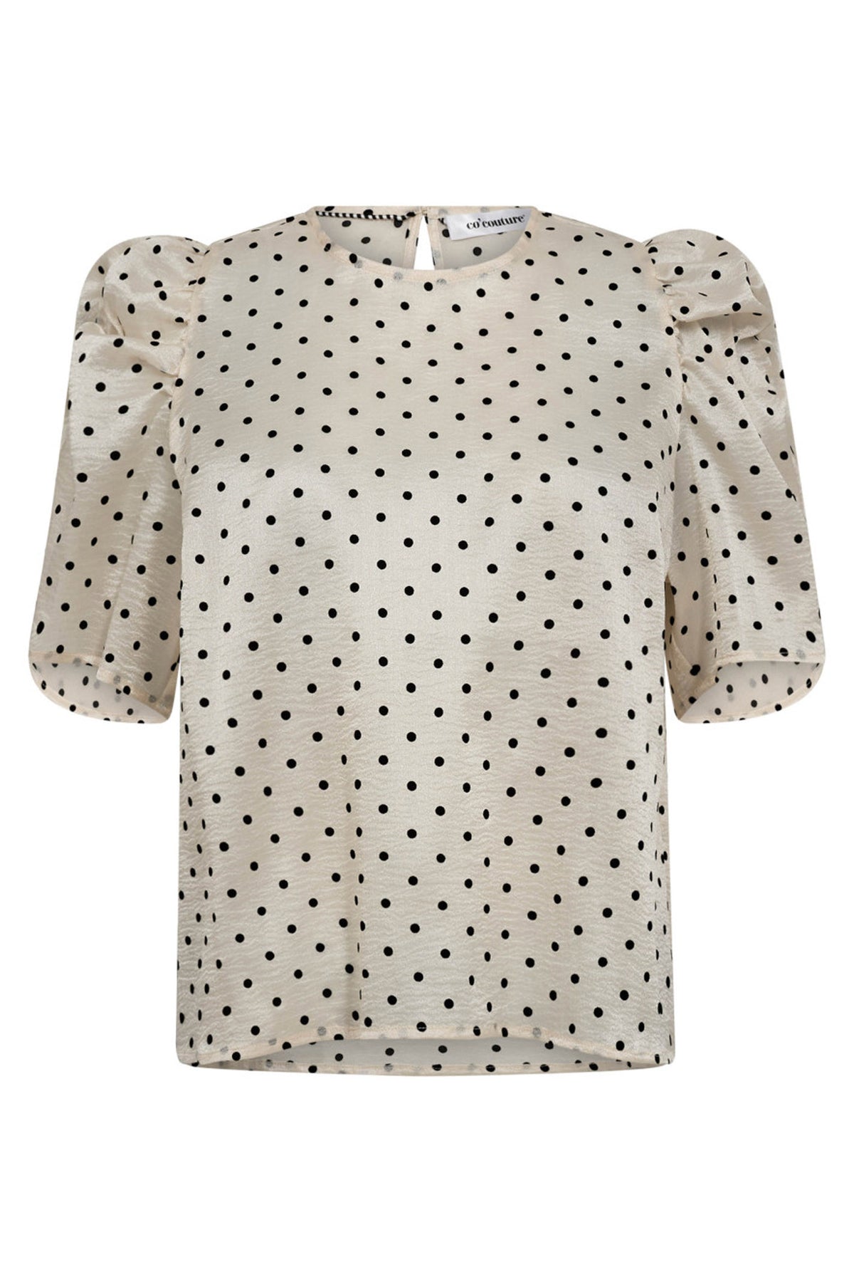 DilanCC Dot SS Blouse 108-Powder - 35868