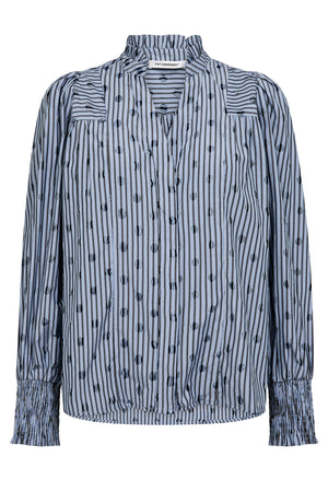 TrixieCC Dot V-Shirt 17-Blå - 35871