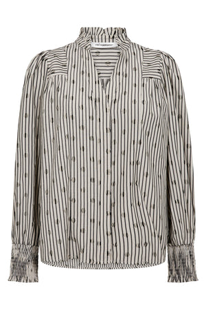 TrixieCC Dot V-Shirt 138-Ljusgrå - 35871