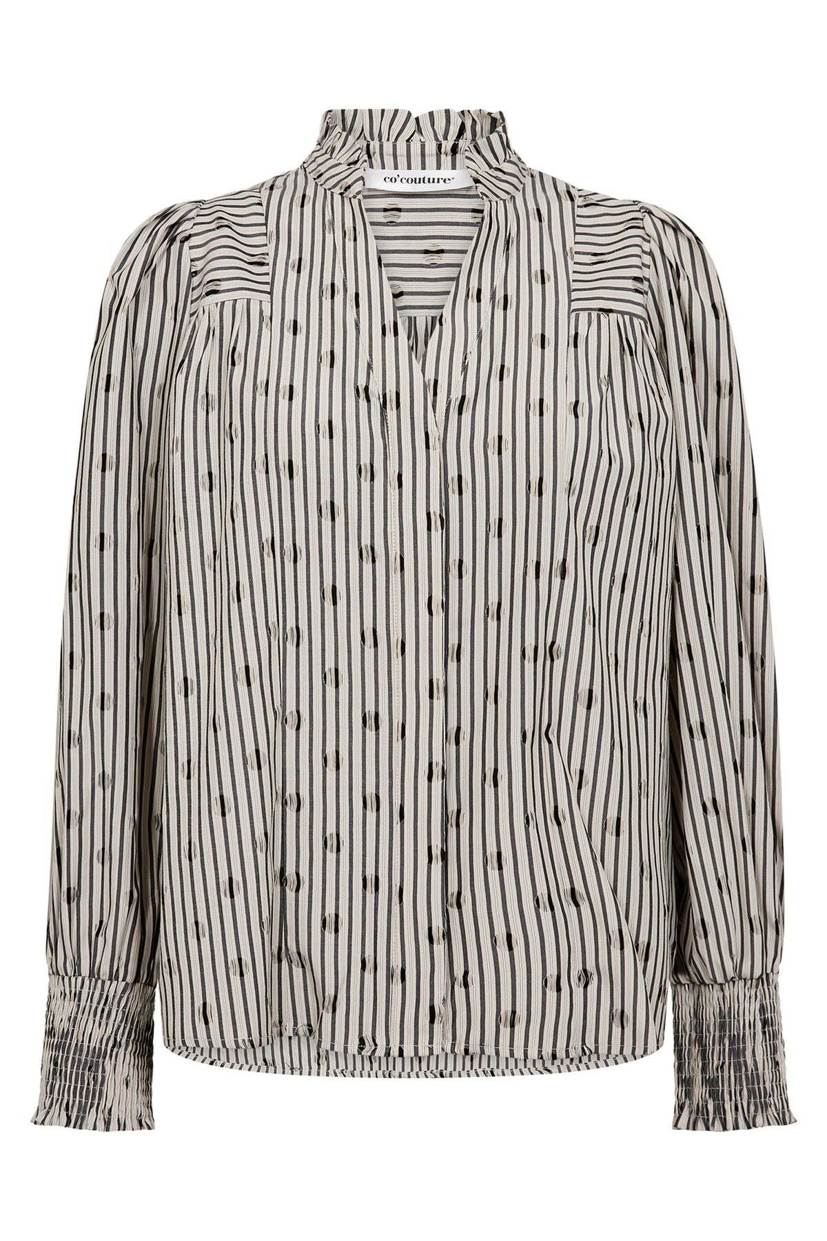 TrixieCC Dot V-Shirt 138-Ljusgrå - 35871