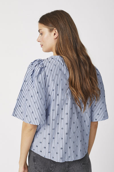 TrixieCC Dot Blouse 17-Blue - 35873 Thumbnail