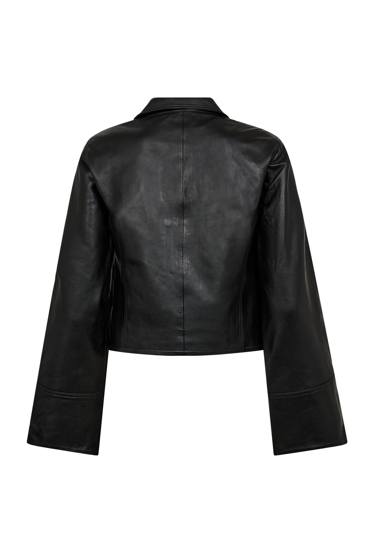 PhoebeCC Läder-zip-t-shirt 96-Svart - 35885