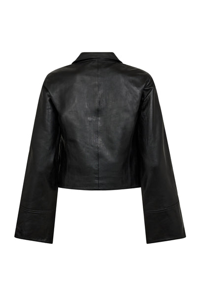 PhoebeCC Läder-zip-t-shirt 96-Svart - 35885 Thumbnail
