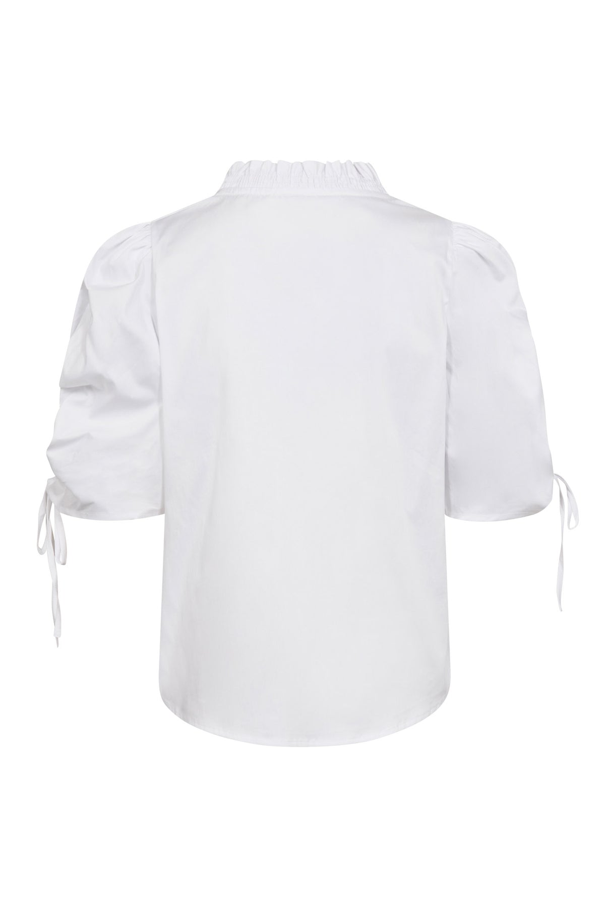 SannaCC SS Puff V-Blouse 4000-Vit - 35894