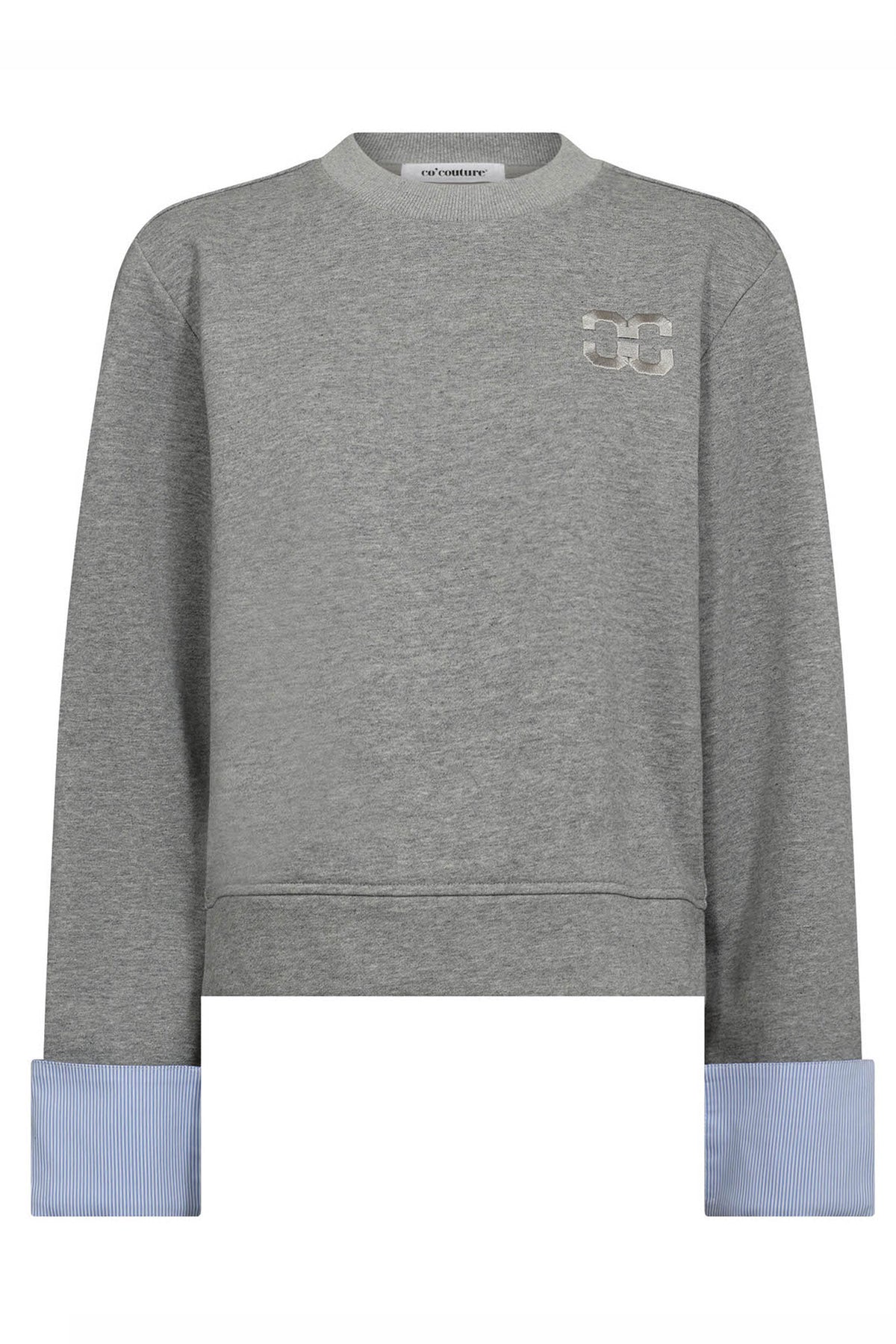 DaniellaCC Cuff Sweat 57-Gråmelerad - 37035