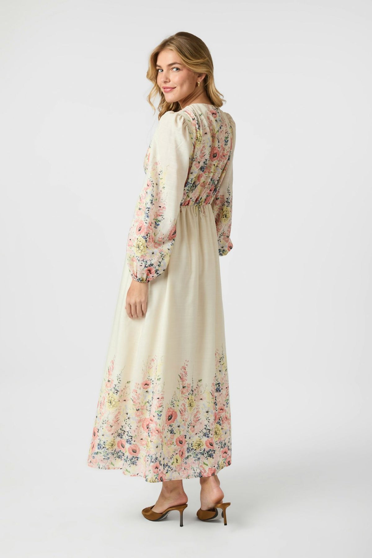 SILFI BLOMMTRYCK Creme - 164828