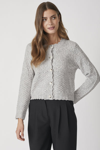 PiointelleCC New Cardigan 137-Ljusgrå - 32245 Thumbnail