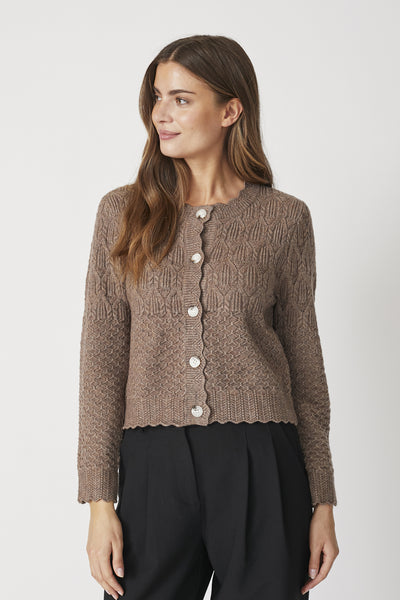 PiointelleCC New Cardigan 154-Walnut - 32245 Thumbnail