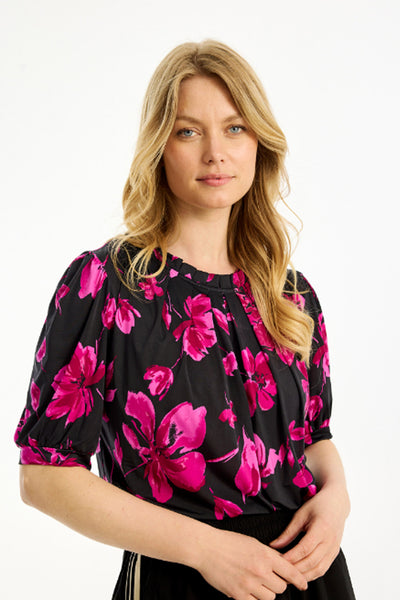 Grazia blus 1/2 ärm Cherise - 16768 Thumbnail