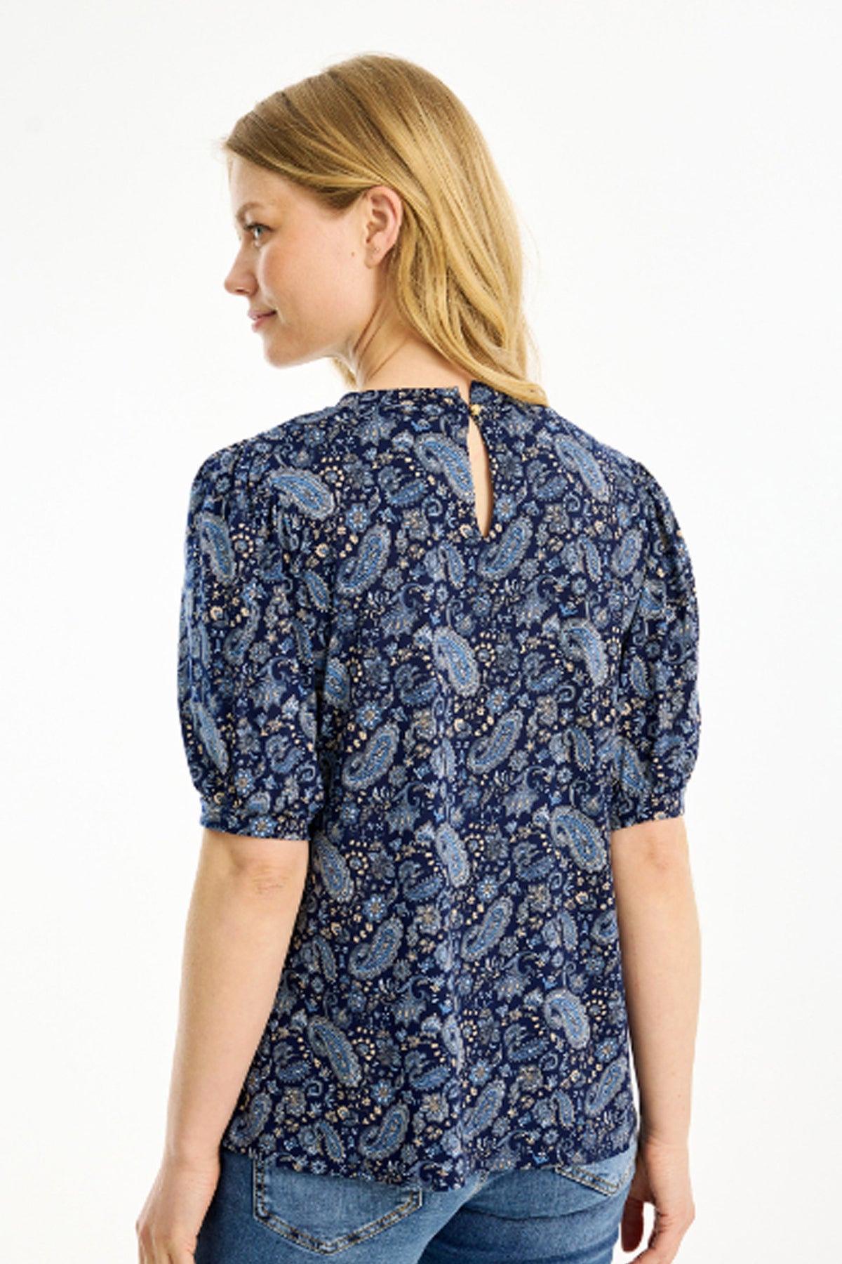 Grazia blus 1/2 ärm Blå - 16779
