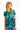 Grazia blus korta ärmar Multi grön - 16792