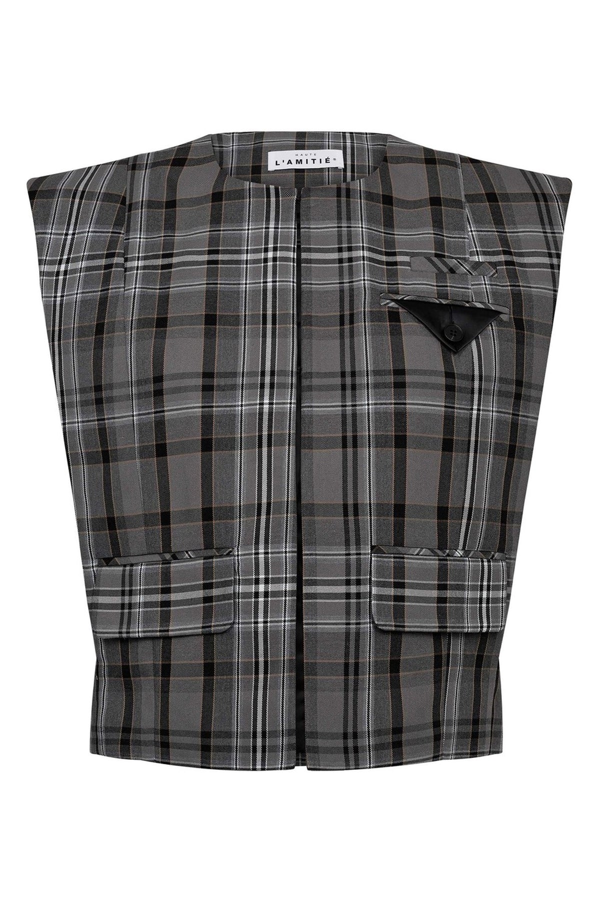 Camel Line Mega Check Box Wais Mid Grey - HL10218