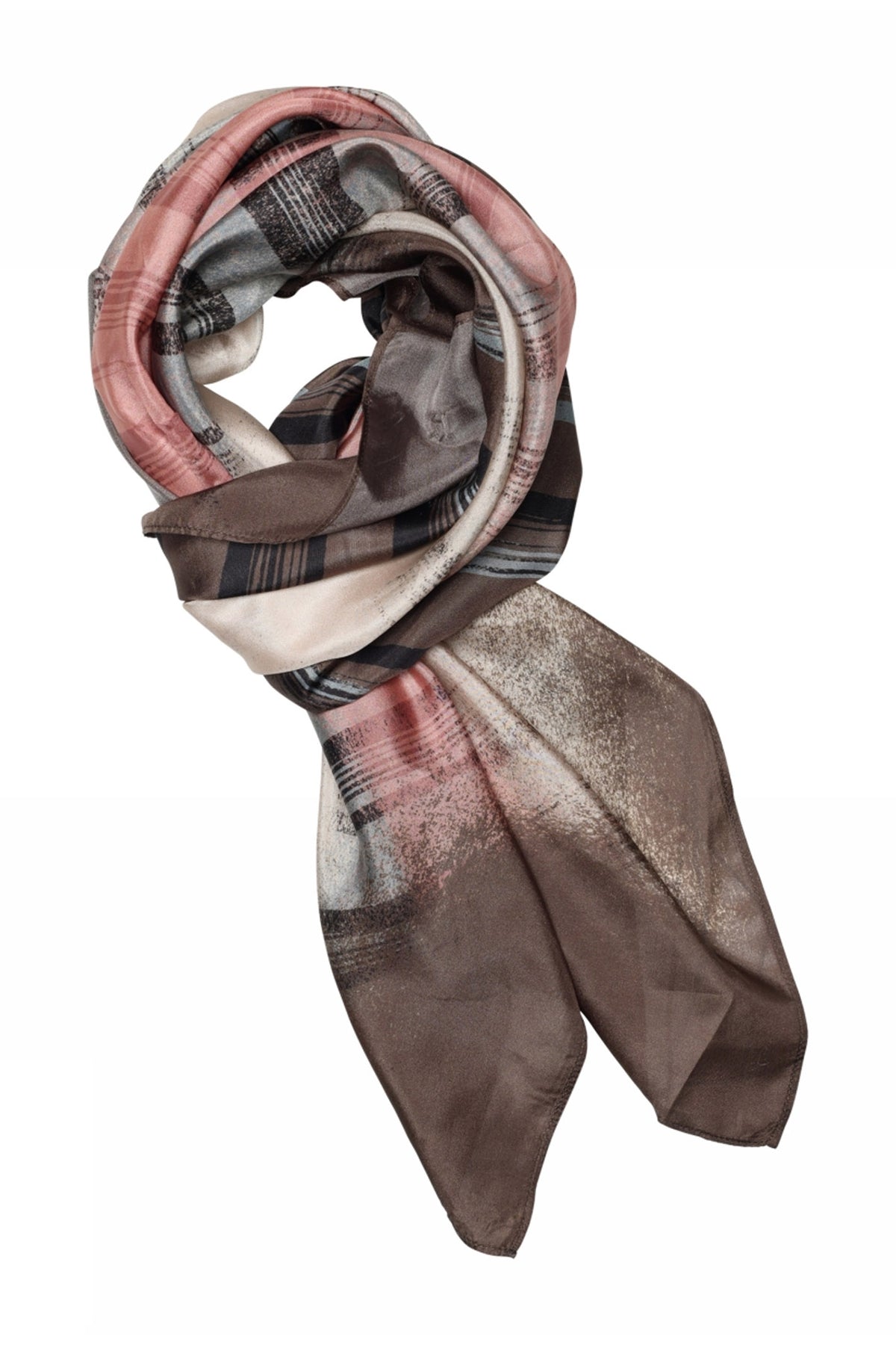Allis, mönstrad sidenscarf 82611-Rust/Ivory - 58802/4039