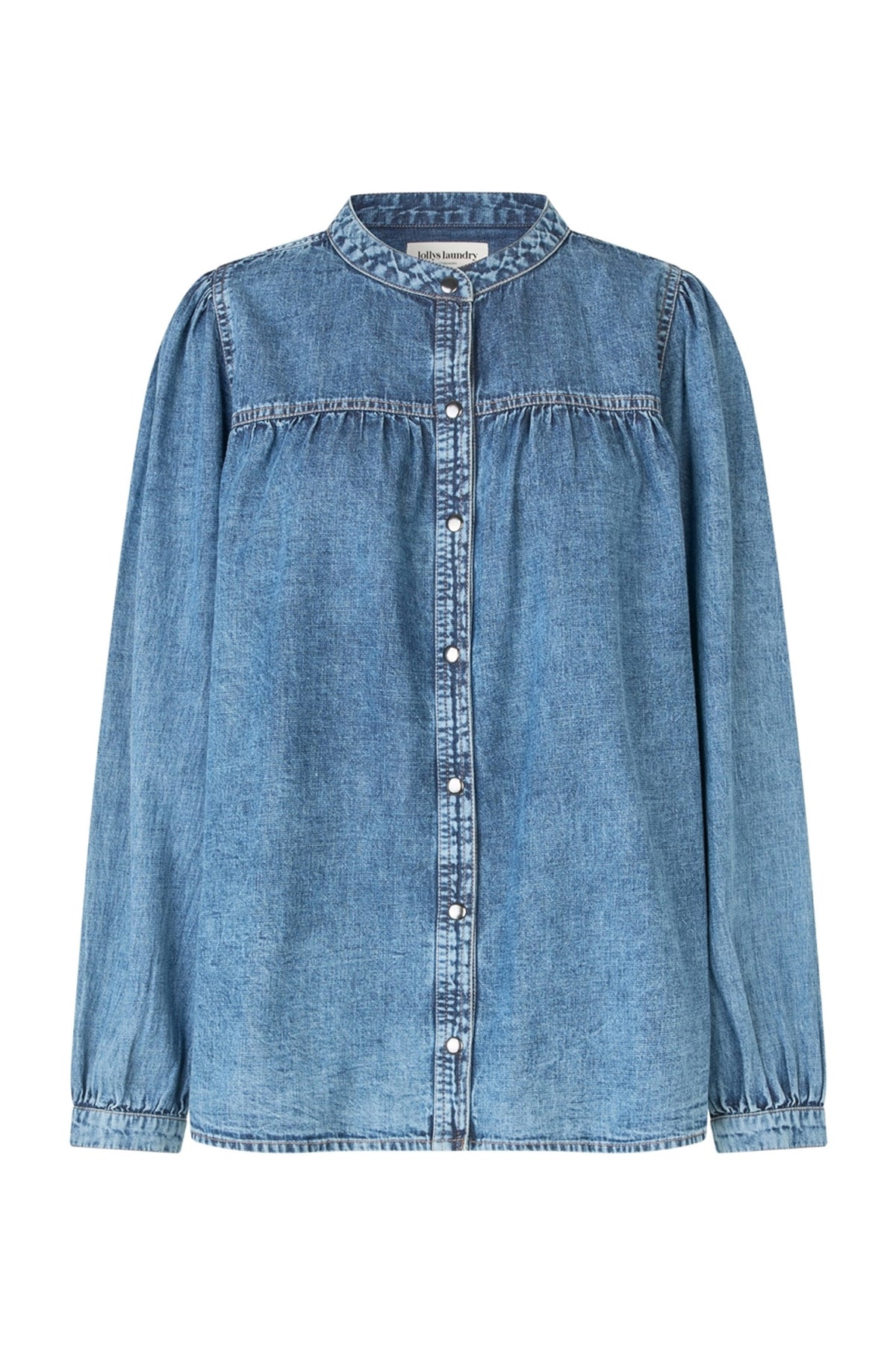 NickyLL Skjorta LS 100 Washed Denim - 25420-1005